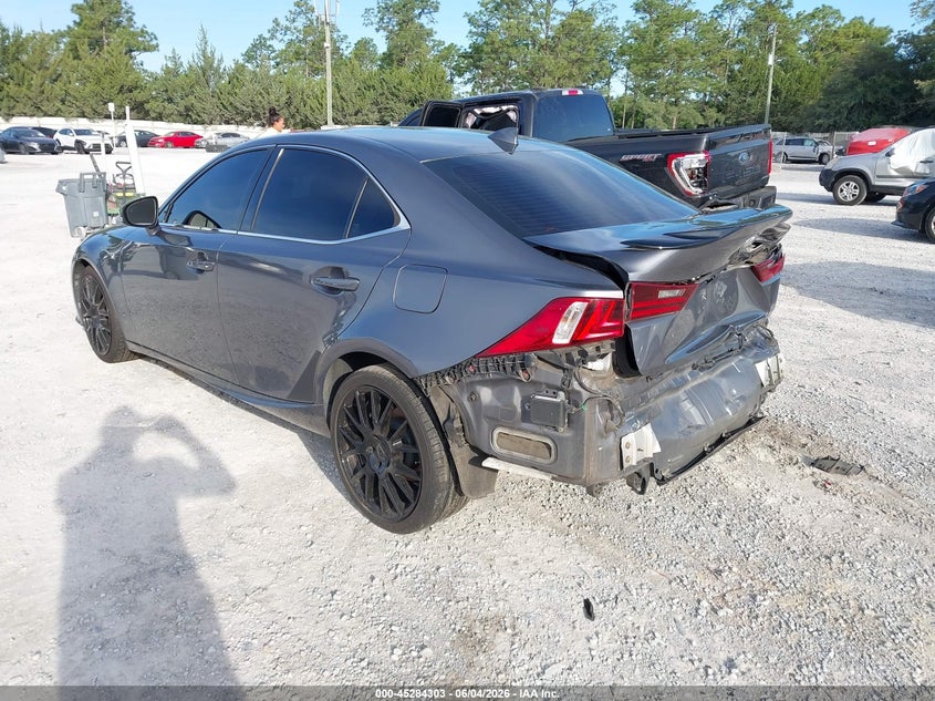 2015 Lexus Is VIN JTHBF1D20F5063263 IAAI salvage auction — REAR END, Salvage Title, sold $1,050 on 2026-07-16 (photo 3)