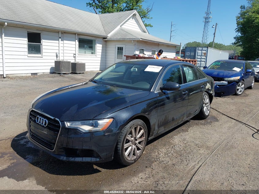 2014 Audi A6 VIN WAUGFAFC4EN164492 IAAI salvage auction — LEFT REAR, Salvage Title, sold $1,425 on 2026-07-15 (photo 2)
