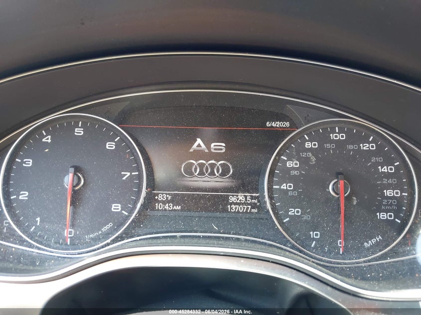 2014 Audi A6 VIN WAUGFAFC4EN164492 IAAI salvage auction — LEFT REAR, Salvage Title, sold $1,425 on 2026-07-15 (photo 7)