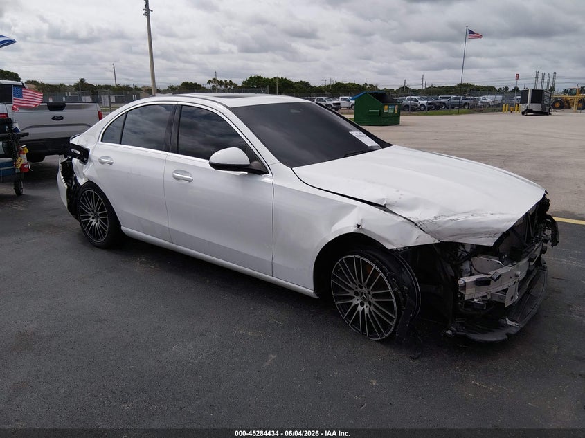 2022 Mercedes-benz C-klasse VIN W1KAF4GB2NR061022 IAAI salvage auction — SIDE, Salvage Title, sold $10,700 on 2026-08-02 (photo 1)