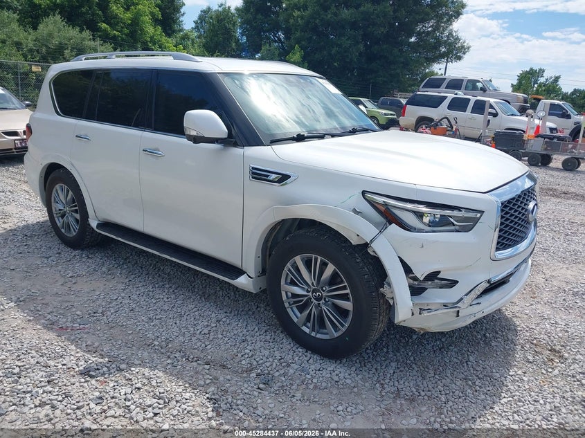 2021 Infiniti Qx80 VIN JN8AZ2AFXM9717665 IAAI salvage auction — RIGHT FRONT, Salvage (Alabama), sold $10,000 on 2026-07-06 (photo 1)