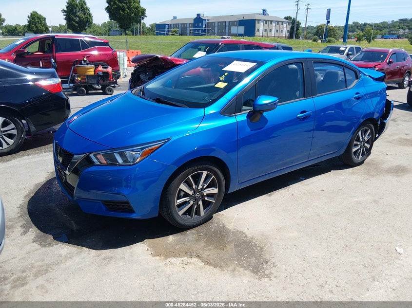 2021 Nissan Versa VIN 3N1CN8EV7ML860989 IAAI salvage auction — LEFT REAR, Salvage Title, sold $2,050 on 2026-07-18 (photo 2)
