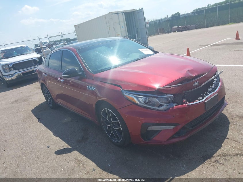 2020 Kia Optima VIN 5XXGT4L36LG449186 IAAI salvage auction — FRONT END, Salvage Title, sold $1,650 on 2026-07-28 (photo 1)