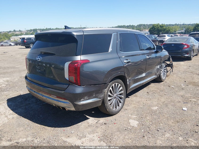 2024 Hyundai Palisade VIN KM8R74GE7RU750959 IAAI salvage auction — FRONT END, Salvage Title, sold $11,700 on 2026-07-24 (photo 4)