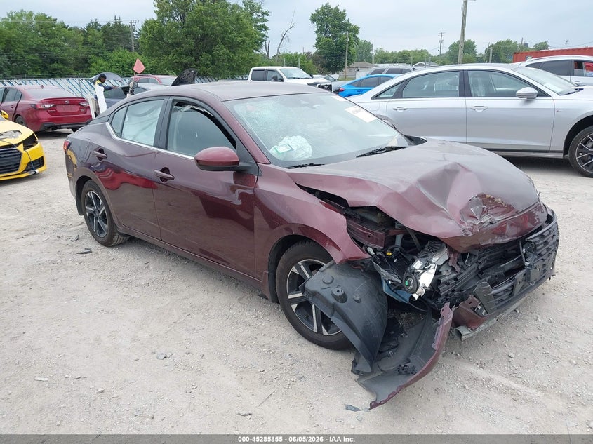 2025 Nissan Sentra VIN 3N1AB8CV6SY210988 IAAI salvage auction — RIGHT FRONT, Salvage (Illinois), sold $2,450 on 2026-07-09 (photo 1)