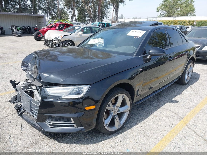 2018 Audi A4 VIN WAUKMAF47JN017392 IAAI salvage auction — FRONT END, Salvage Title, sold $2,350 on 2026-07-28 (photo 2)
