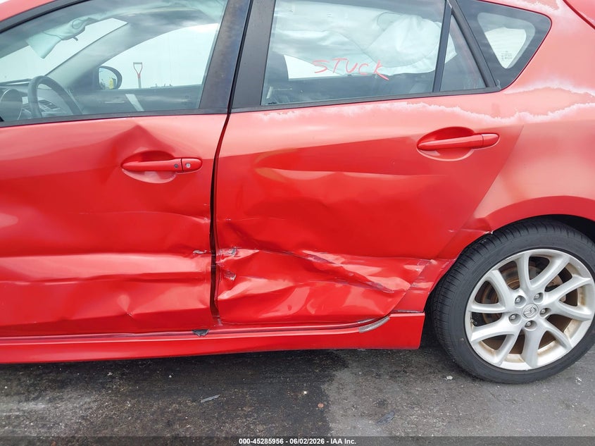 2012 Mazda 3 VIN JM1BL1M58C1633470 IAAI salvage auction — LEFT SIDE, Salvage Title, sold $825 on 2026-07-06 (photo 6)