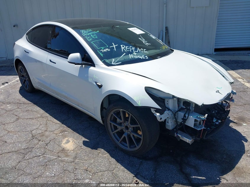 2021 Tesla Model 3 VIN 5YJ3E1EA9MF861450 IAAI salvage auction — FRONT END, Salvage (Georgia), sold $5,075 on 2026-07-30 (photo 1)
