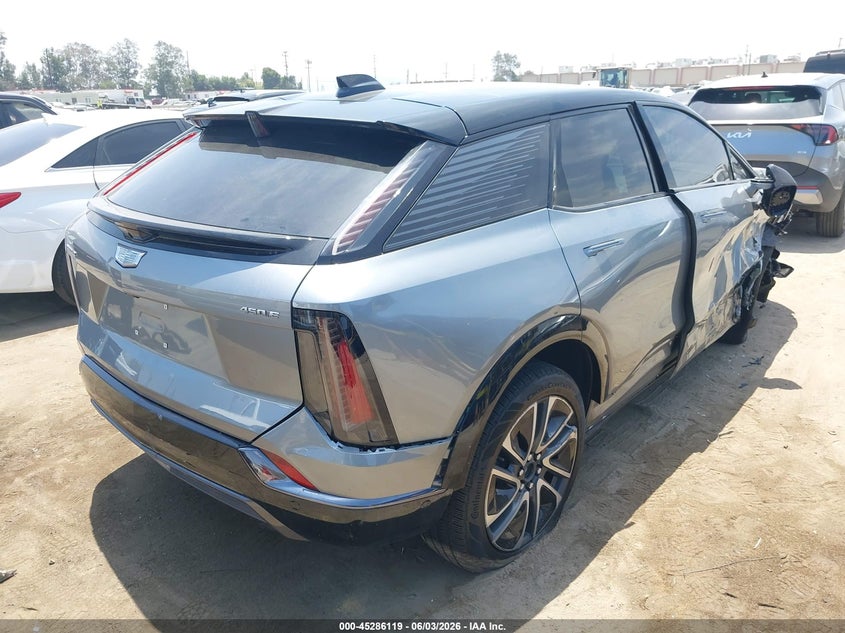 2026 Cadillac Optiq VIN 3GYK3EM50TS138177 IAAI salvage auction — RIGHT SIDE, Salvage (California), sold $8,800 on 2026-07-30 (photo 4)