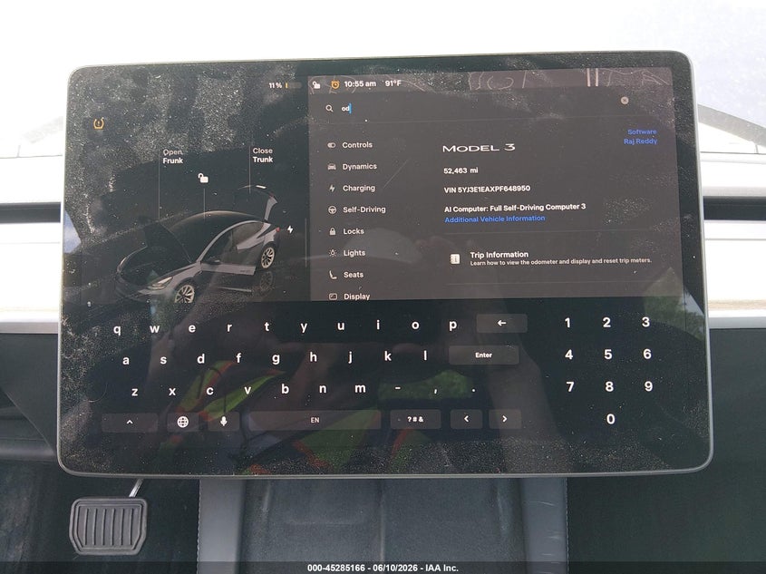 2023 Tesla Model 3 VIN 5YJ3E1EAXPF648950 IAAI salvage auction — FRONT END, Salvage Title, sold $7,450 on 2026-07-30 (photo 7)