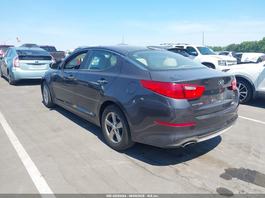 2015 Kia Optima VIN 5XXGM4A7XFG514029 IAAI salvage auction — FRONT END, Salvage Title, sold $800 on 2026-07-15 (photo 3)