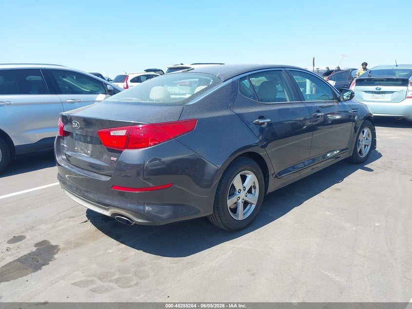 2015 Kia Optima VIN 5XXGM4A7XFG514029 IAAI salvage auction — FRONT END, Salvage Title, sold $800 on 2026-07-15 (photo 4)