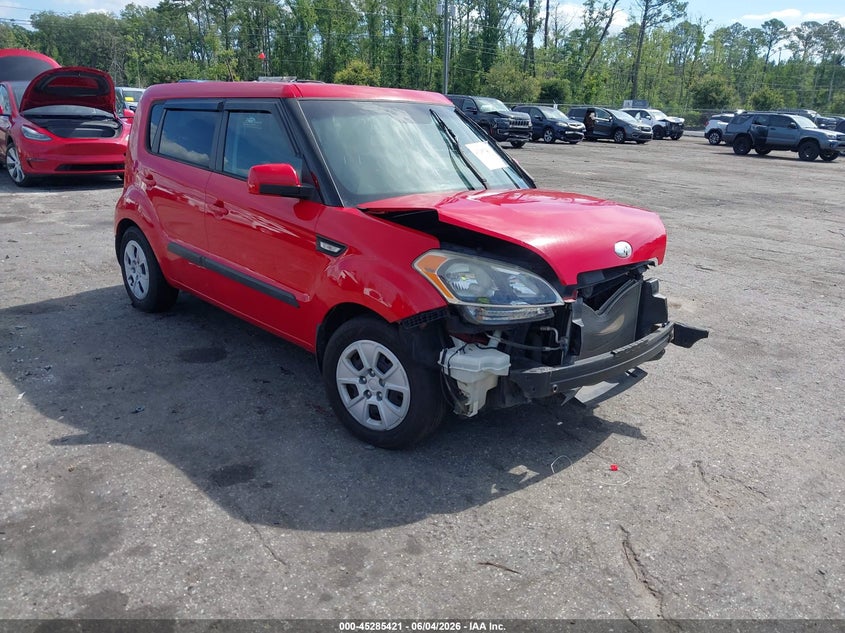 2013 Kia Soul VIN KNDJT2A53D7633431 IAAI salvage auction — FRONT END, Salvage Title, sold $375 on 2026-07-07 (photo 1)