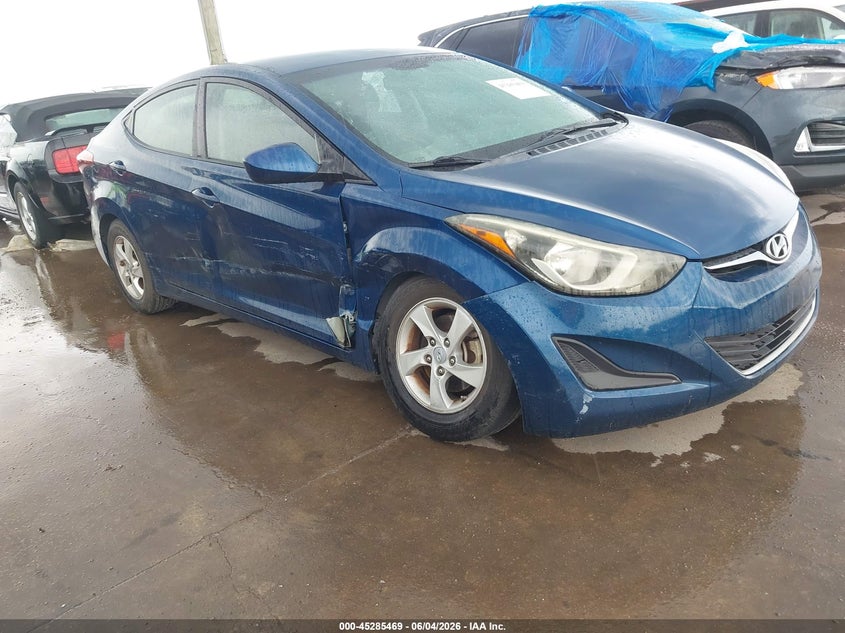 2014 Hyundai Elantra VIN KMHDH4AE0EU199431 IAAI salvage auction — RIGHT SIDE, Salvage (Texas), sold $975 on 2026-07-28 (photo 1)