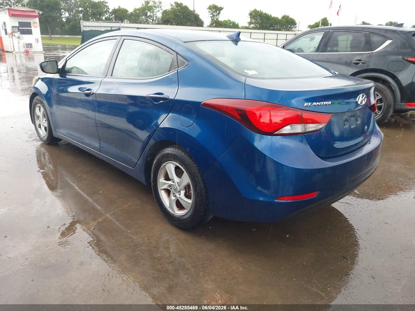 2014 Hyundai Elantra VIN KMHDH4AE0EU199431 IAAI salvage auction — RIGHT SIDE, Salvage (Texas), sold $975 on 2026-07-28 (photo 3)