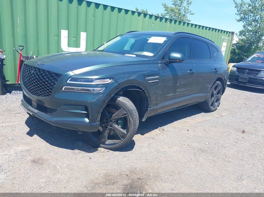 2023 Genesis Gv80 VIN KMUHCESCXPU127143 IAAI salvage auction — LEFT SIDE, Salvage Title, sold $17,975 on 2026-07-14 (photo 2)