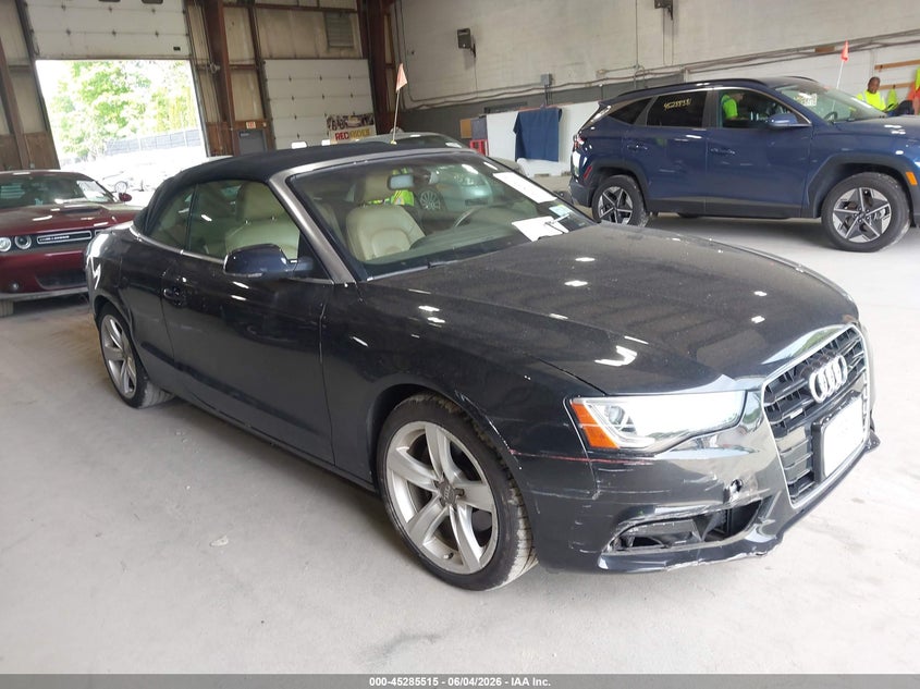 2014 Audi A5 VIN WAULFAFH6EN014829 IAAI salvage auction — LEFT REAR, Salvage Title, sold $1,800 on 2026-07-08 (photo 1)