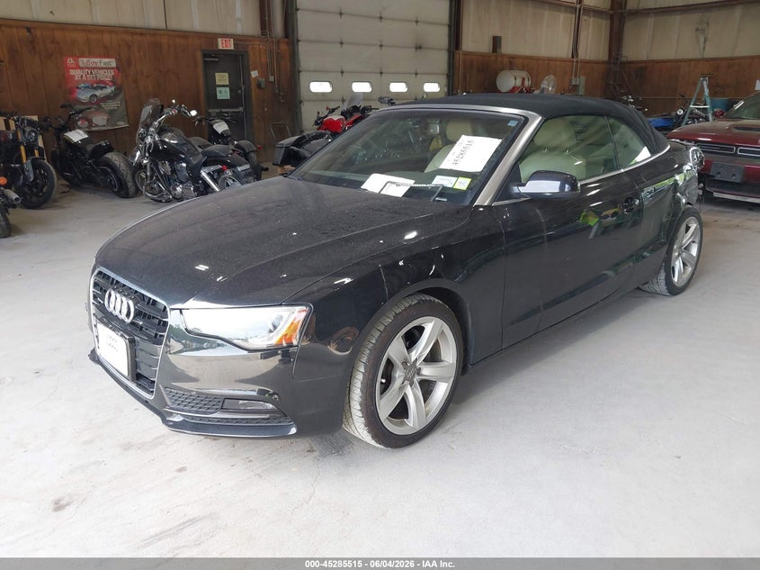 2014 Audi A5 VIN WAULFAFH6EN014829 IAAI salvage auction — LEFT REAR, Salvage Title, sold $1,800 on 2026-07-08 (photo 2)