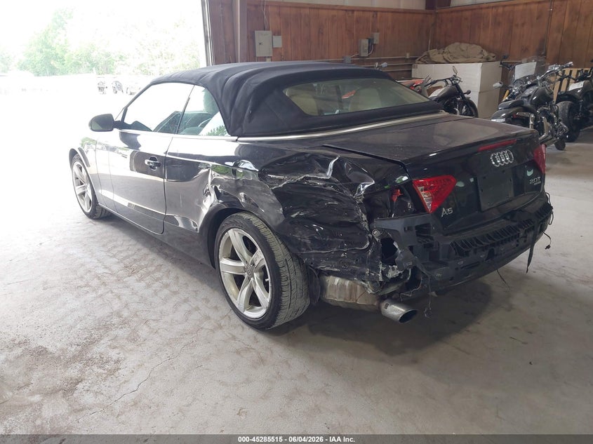2014 Audi A5 VIN WAULFAFH6EN014829 IAAI salvage auction — LEFT REAR, Salvage Title, sold $1,800 on 2026-07-08 (photo 3)