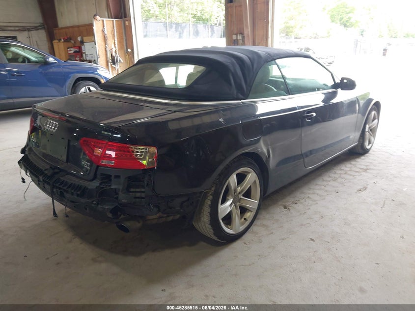 2014 Audi A5 VIN WAULFAFH6EN014829 IAAI salvage auction — LEFT REAR, Salvage Title, sold $1,800 on 2026-07-08 (photo 4)