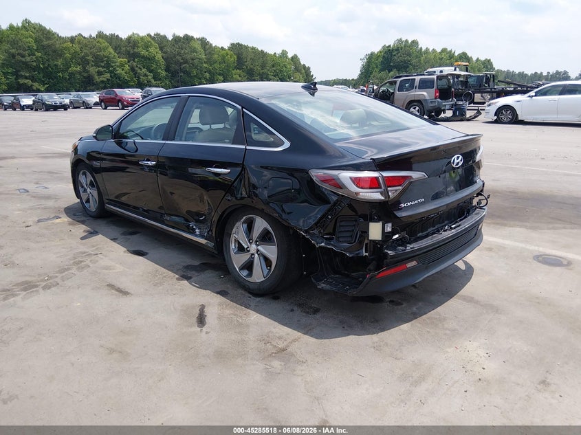 2017 Hyundai Sonata VIN KMHE34L1XHA044789 IAAI salvage auction — LEFT SIDE, Salvage Title, sold $2,025 on 2026-07-08 (photo 3)