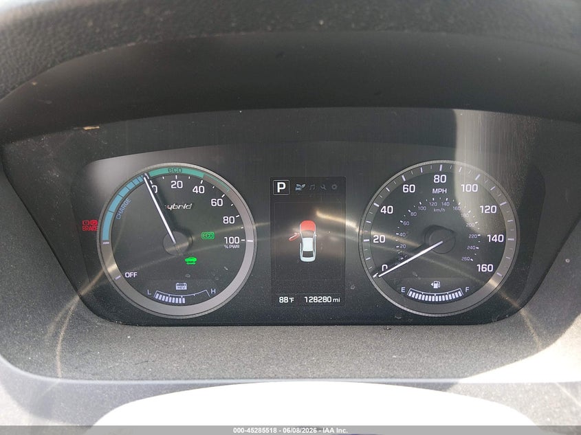 2017 Hyundai Sonata VIN KMHE34L1XHA044789 IAAI salvage auction — LEFT SIDE, Salvage Title, sold $2,025 on 2026-07-08 (photo 7)