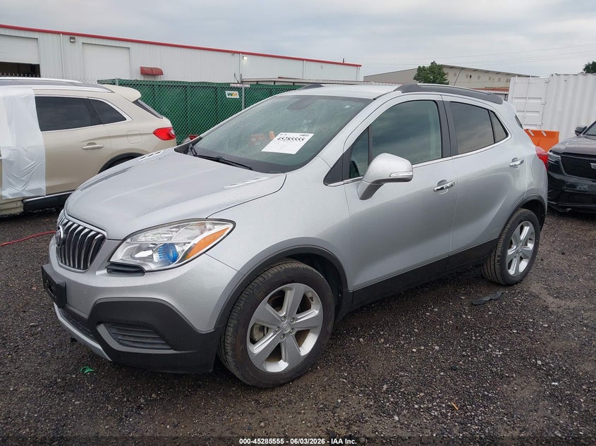 2016 Buick Encore VIN KL4CJASB1GB740437 IAAI salvage auction — HAIL, Clear (Oklahoma), sold $1,050 on 2026-07-28 (photo 2)