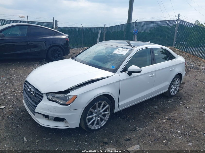 2016 Audi A3 VIN WAUE8GFF5G1083509 IAAI salvage auction — FRONT END, Salvage (Virginia), sold $4,250 on 2026-07-06 (photo 2)