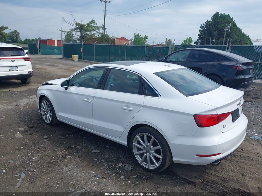 2016 Audi A3 VIN WAUE8GFF5G1083509 IAAI salvage auction — FRONT END, Salvage (Virginia), sold $4,250 on 2026-07-06 (photo 3)