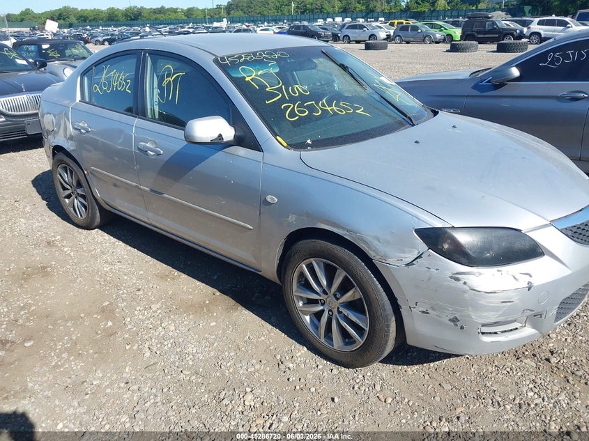 2008 Mazda 3 VIN JM1BK32G381790298 IAAI salvage auction — FRONT & REAR, Bill Of Sale (New York), sold $425 on 2026-07-07 (photo 1)