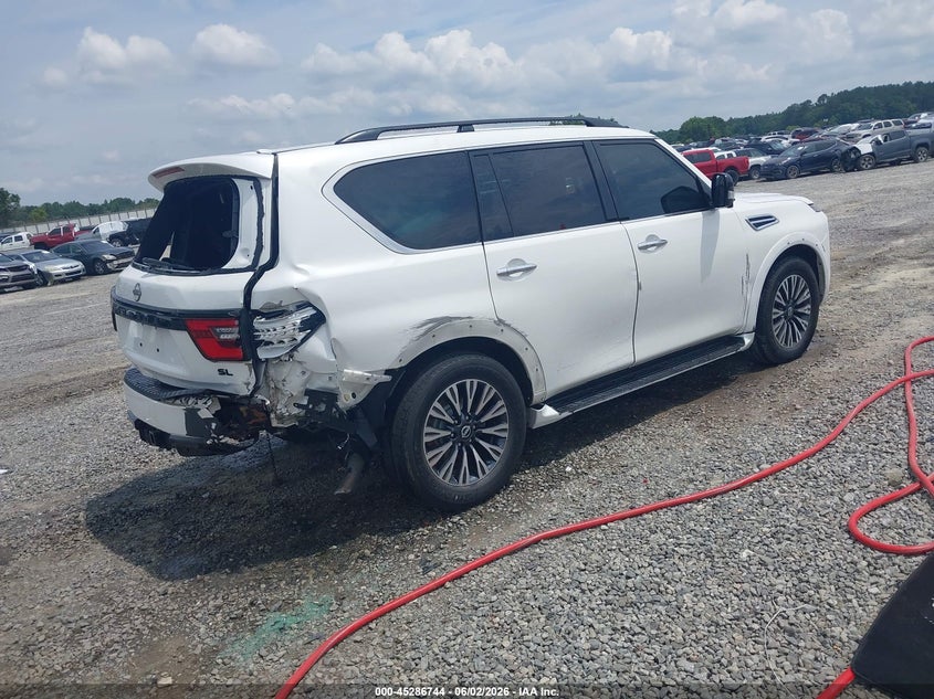 2023 Nissan Armada VIN JN8AY2BAXP9402598 IAAI salvage auction — REAR END, Salvage Title, sold $12,950 on 2026-07-20 (photo 4)