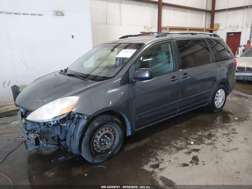 2009 Toyota Sienna VIN 5TDZK23C89S277458 IAAI salvage auction — FRONT END, Salvage (Idaho), sold $400 on 2026-07-31 (photo 2)