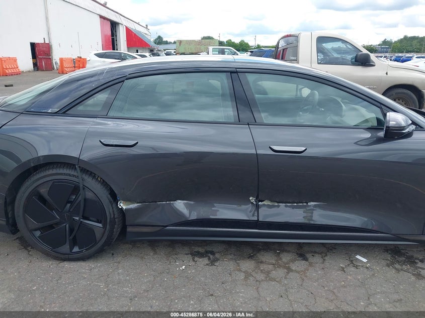 2026 Lucid Air VIN 50EA1TEA9TA042357 IAAI salvage auction — RIGHT SIDE, Salvage (Oregon), sold $30,875 on 2026-08-13 (photo 6)