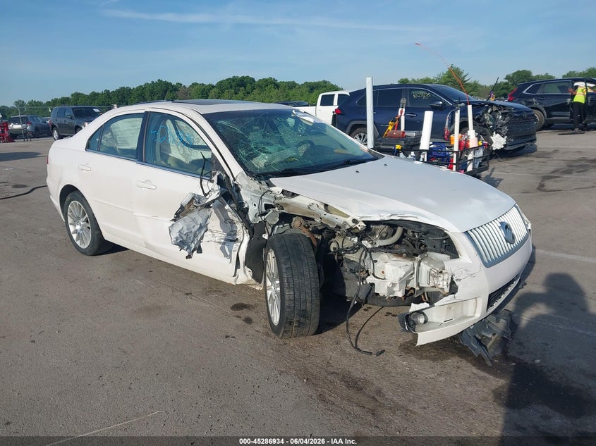 2009 Mercury Milan VIN 3MEHM081X9R614067 IAAI salvage auction — FRONT END, Clear (Indiana), sold $25 on 2026-07-24 (photo 1)