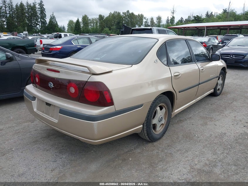 2000 Chevrolet Impala VIN 2G1WH55KXY9131361 IAAI salvage auction — NORMAL WEAR, Affidavit In Lieu Of Title (Washington), sold $275 on 2026-07-08 (photo 4)