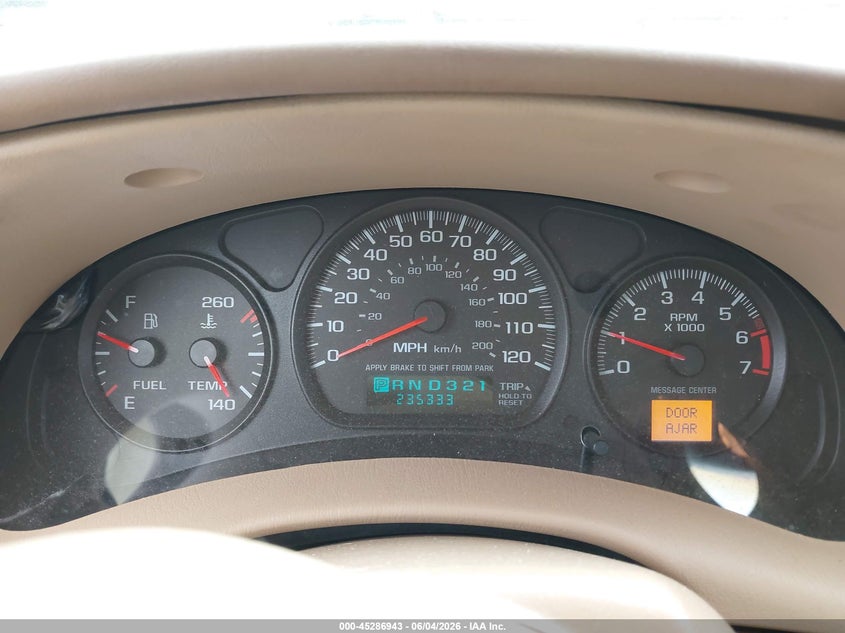 2000 Chevrolet Impala VIN 2G1WH55KXY9131361 IAAI salvage auction — NORMAL WEAR, Affidavit In Lieu Of Title (Washington), sold $275 on 2026-07-08 (photo 7)