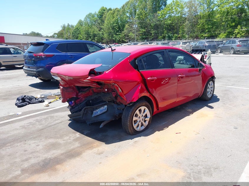 2014 Kia Rio VIN KNADM4A39E6389048 IAAI salvage auction — FRONT & REAR, Salvage Title, sold $450 on 2026-07-09 (photo 4)