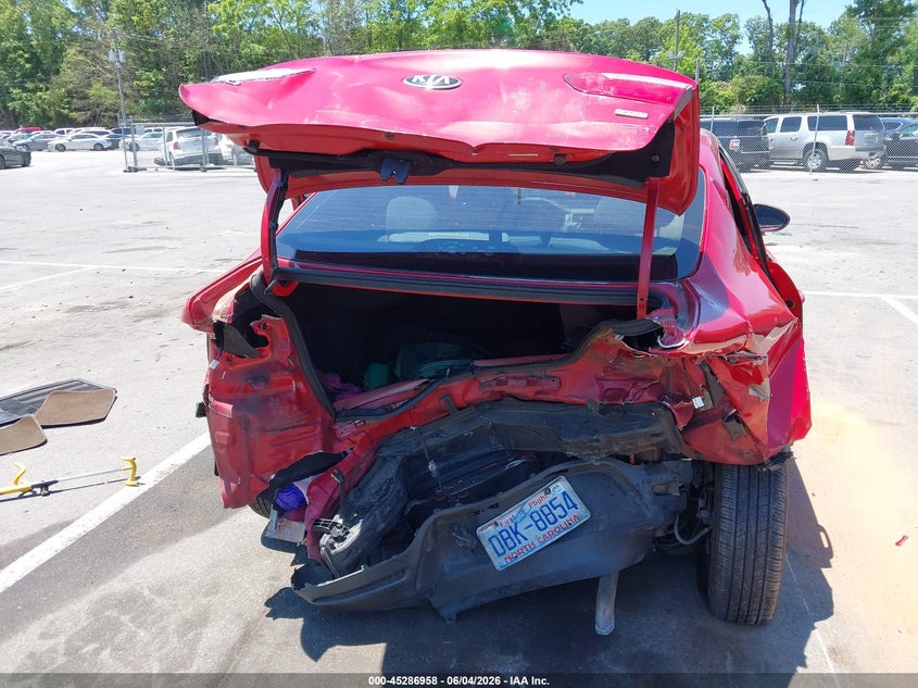2014 Kia Rio VIN KNADM4A39E6389048 IAAI salvage auction — FRONT & REAR, Salvage Title, sold $450 on 2026-07-09 (photo 6)