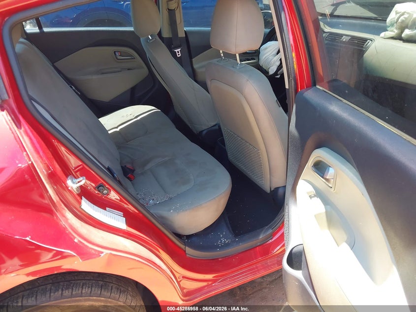 2014 Kia Rio VIN KNADM4A39E6389048 IAAI salvage auction — FRONT & REAR, Salvage Title, sold $450 on 2026-07-09 (photo 8)