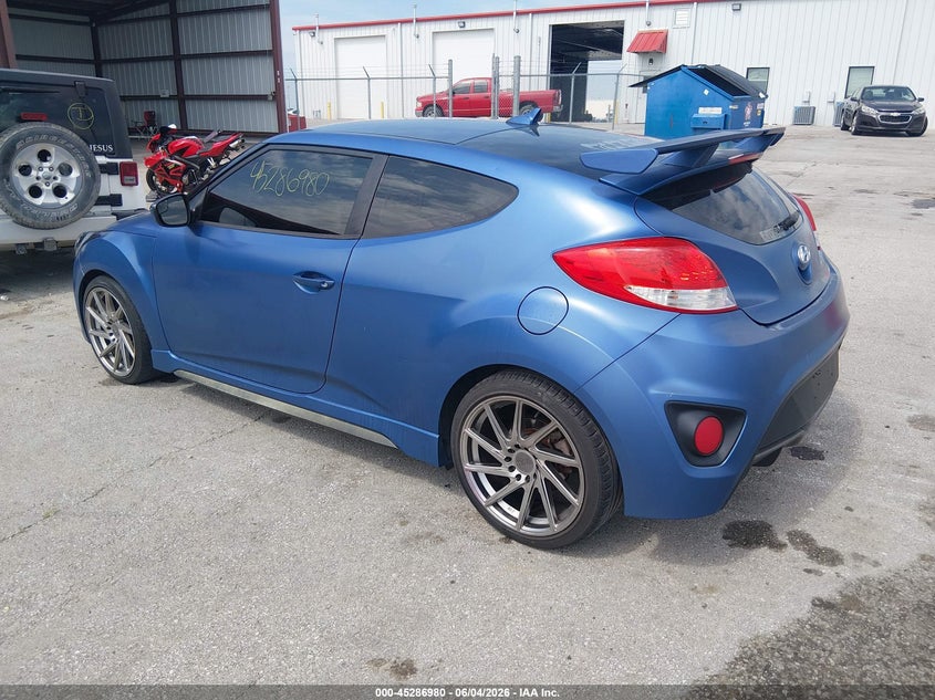 2016 Hyundai Veloster VIN KMHTC6AE8GU264616 IAAI salvage auction — HAIL, Salvage Title, sold $925 on 2026-07-23 (photo 3)