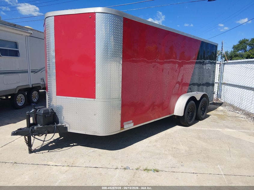 2020 Arising industries 16' enclosed VIN 5YCBE1623LH004196 IAAI salvage auction — UNKNOWN, Salvage (Missouri), sold $1,500 on 2026-07-14 (photo 2)