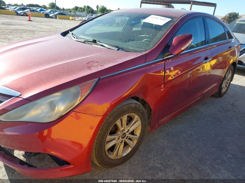 2014 Hyundai Sonata VIN 5NPEB4AC4EH940795 IAAI salvage auction — LEFT FRONT, Salvage Title, sold $500 on 2026-07-09 (photo 6)