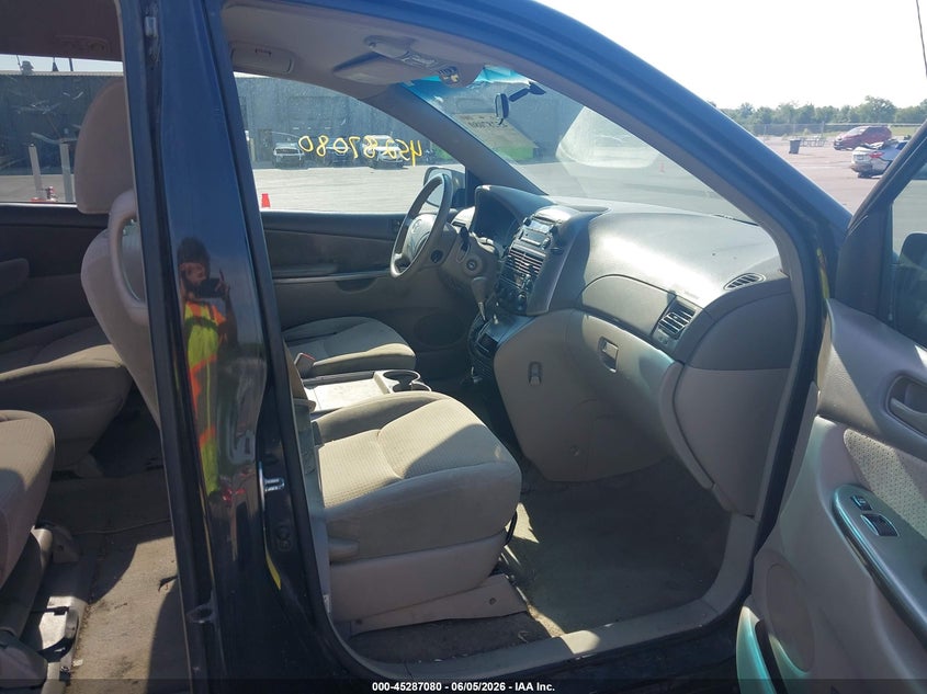 2010 Toyota Sienna VIN 5TDKK4CCXAS329903 IAAI salvage auction — REAR END, Clear (Indiana), sold $975 on 2026-07-17 (photo 5)