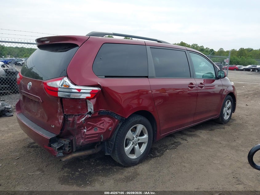 2015 Toyota Sienna VIN 5TDKK3DC7FS553419 IAAI salvage auction — REAR END, Salvage (Virginia), sold $5,450 on 2026-07-27 (photo 4)