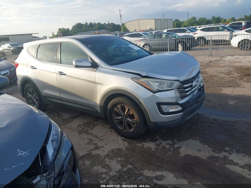 2013 Hyundai Santa fe VIN 5XYZU3LB3DG033522 IAAI salvage auction — FRONT END, Original (Texas), sold $2,050 on 2026-07-08 (photo 1)