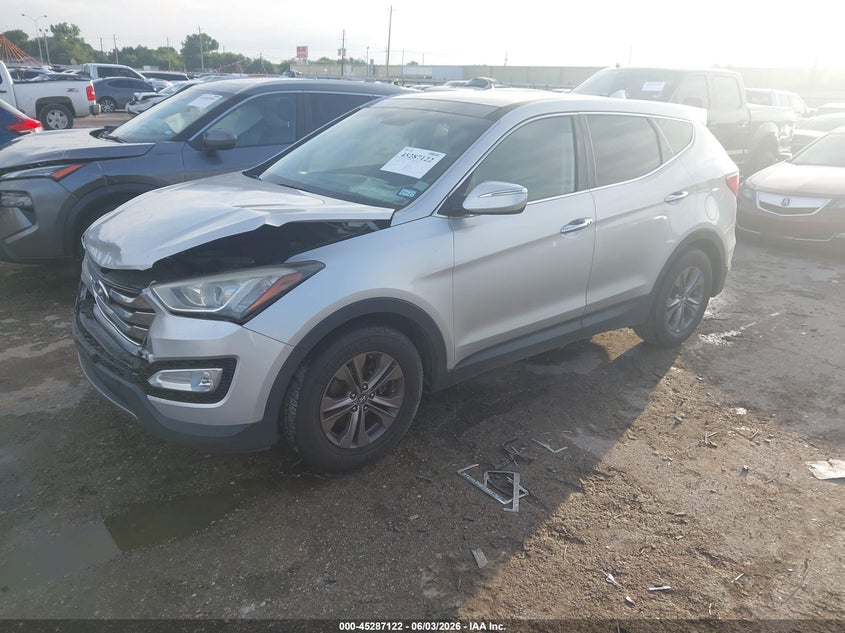 2013 Hyundai Santa fe VIN 5XYZU3LB3DG033522 IAAI salvage auction — FRONT END, Original (Texas), sold $2,050 on 2026-07-08 (photo 2)