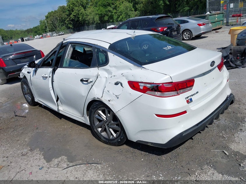 2019 Kia Optima VIN 5XXGT4L30KG352550 IAAI salvage auction — ROLLOVER, Salvage Title, sold $25 on 2026-07-21 (photo 3)