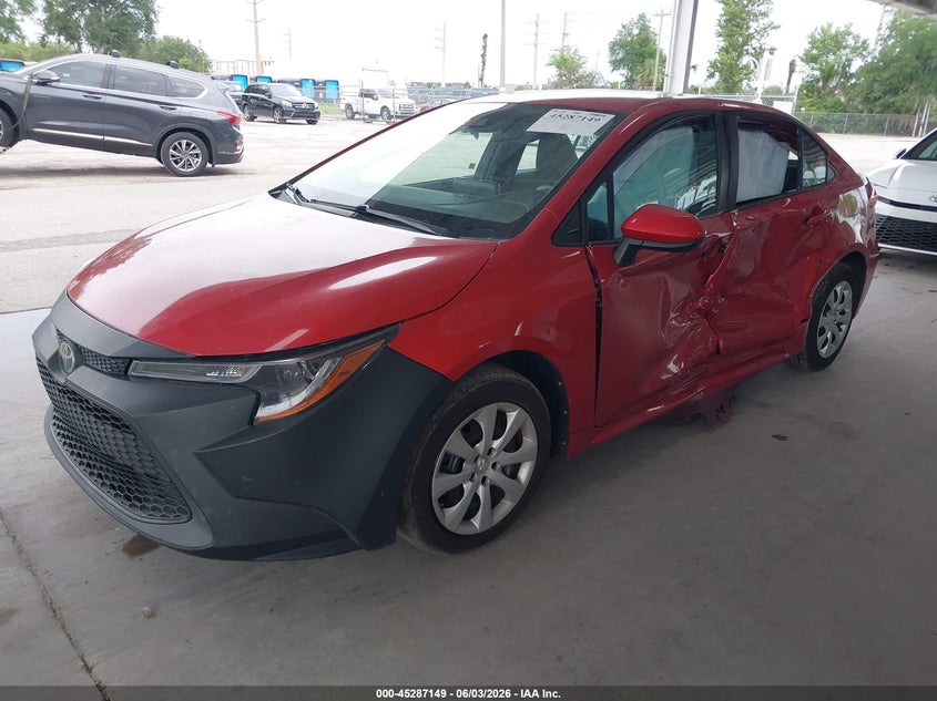 2021 Toyota Corolla VIN 5YFEPMAE0MP215019 IAAI salvage auction — LEFT SIDE, Salvage Title, sold $2,350 on 2026-07-08 (photo 2)
