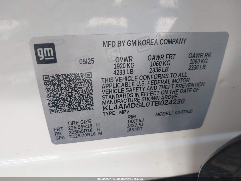 2026 Buick Encore gx VIN KL4AMDSL0TB024230 IAAI salvage auction — FRONT END, Salvage Title, sold $6,550 on 2026-07-29 (photo 9)