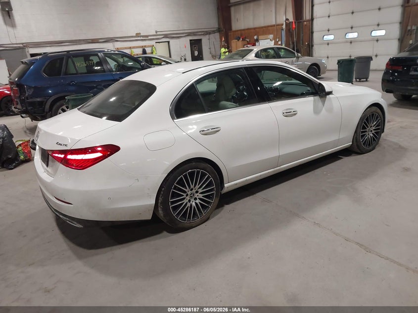 2024 Mercedes-benz C-klasse VIN W1KAF4HB4RR157030 IAAI salvage auction — FRONT END, Salvage Title, sold $18,600 on 2026-07-11 (photo 4)